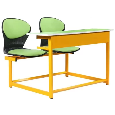میز و صندلی صدفی دو نفره چهار پایه متصل به هم کد B032