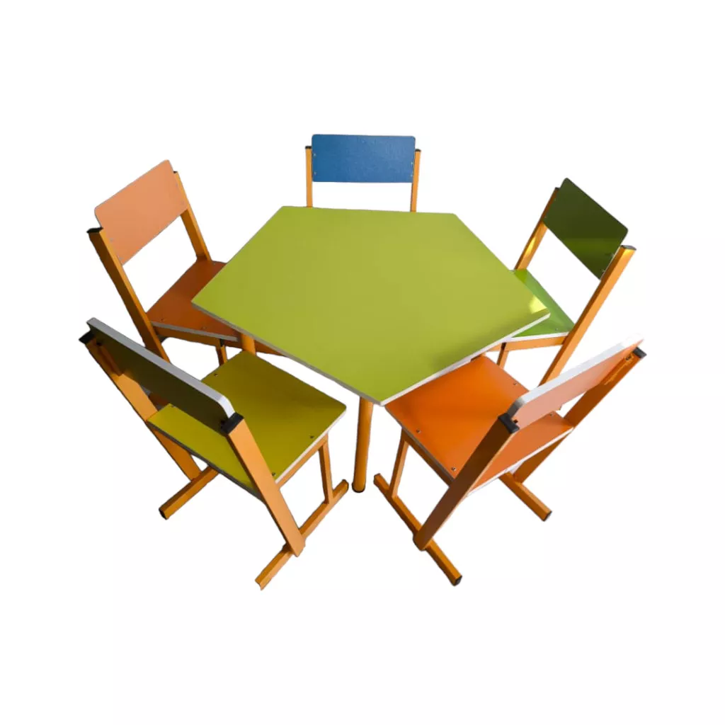 میز مهدکودک مدل پنج ضلعی کد TK106