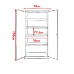 ابعاد کمد بایگانی دو درب