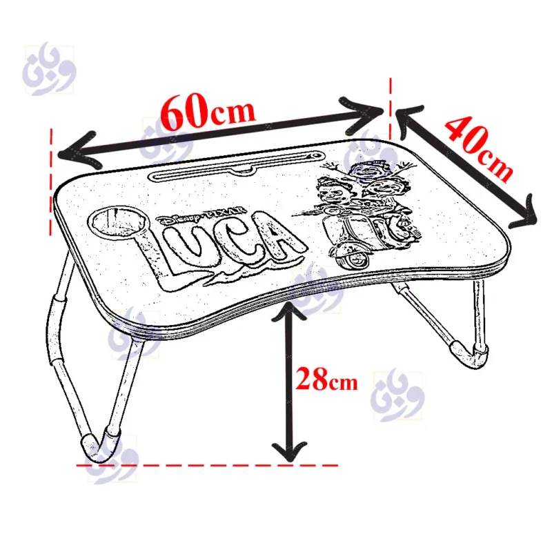 میز تحریر زمینی کودک مدل کرومی بنفش - تصویر 3